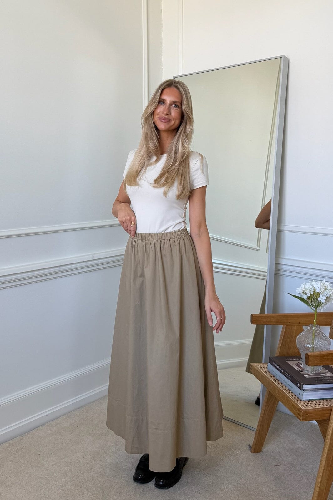 BYIC - Milleic Long Skirt A25242 - Beige Khaki
