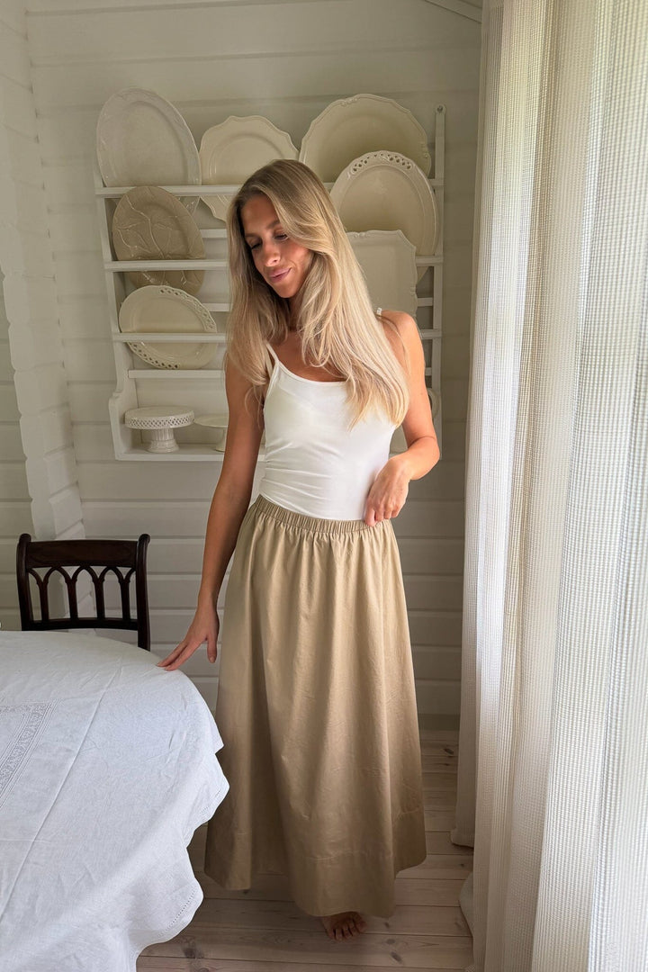 BYIC - Milleic Long Skirt A25242 - Beige Khaki Nederdele 
