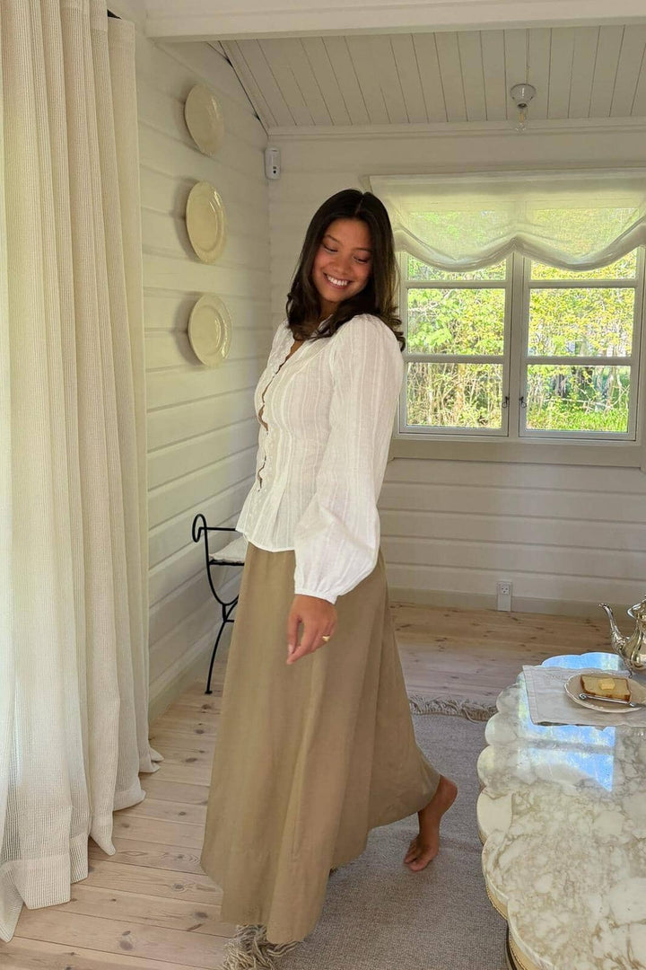 BYIC - Milleic Long Skirt A25242 - Beige Khaki Nederdele 