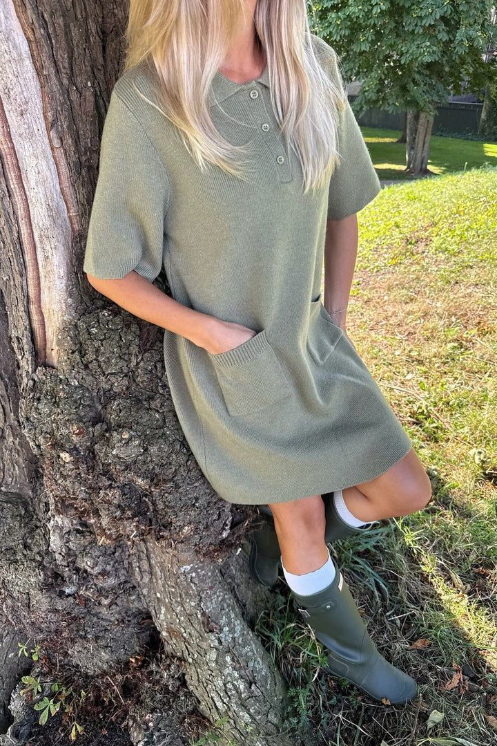 BYIC x Molly&My - Sific Knit Dress H097-3 - Army Green Kjoler 