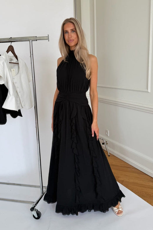 BYIC x Molly&My - Tianaic Maxi Dress A25246 - Black Kjoler 