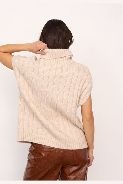 Co´Couture - 32222 Rowcc Oversize Cable Knit Vest 500112 - 10003 - Creme