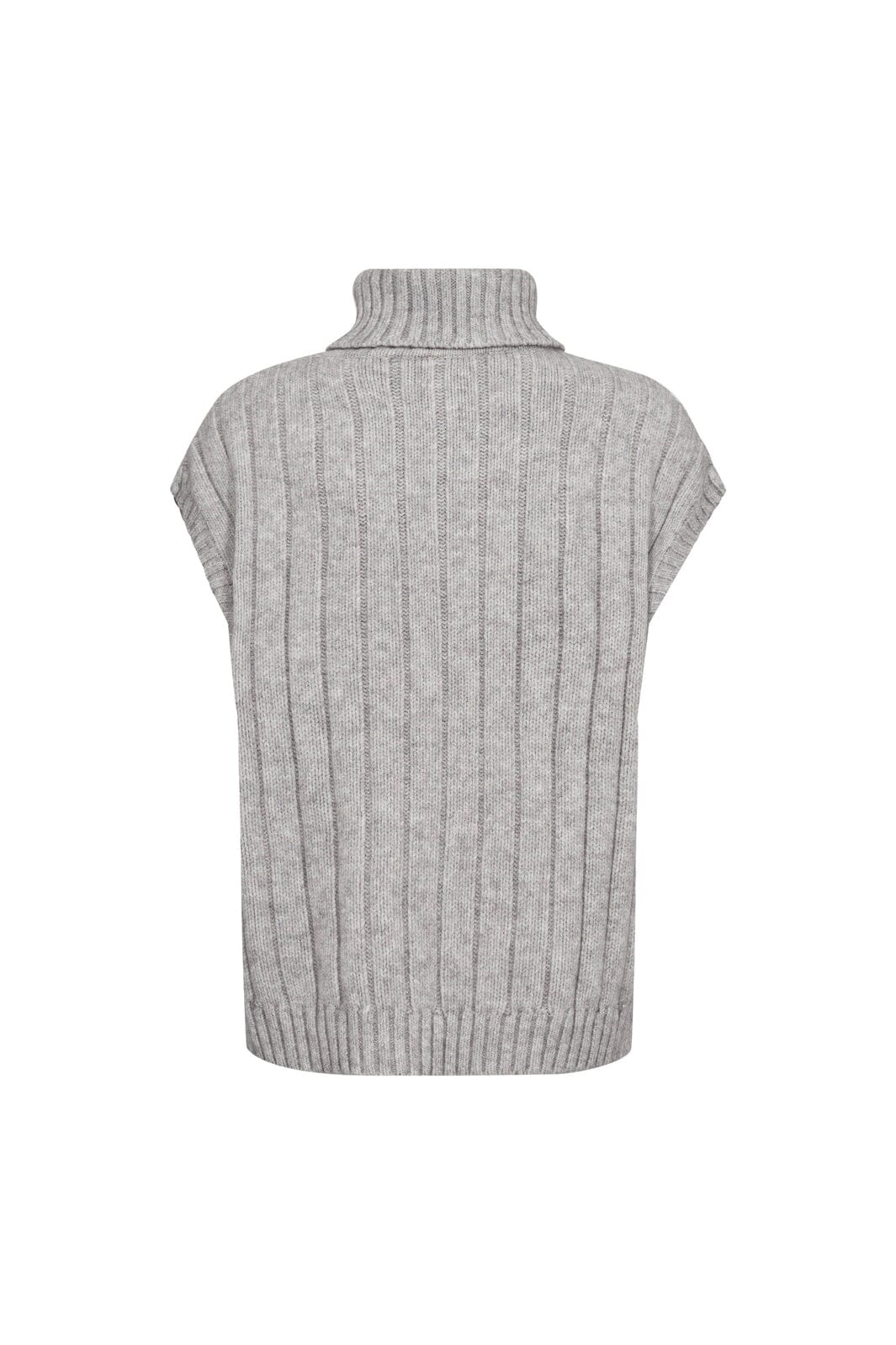 Co´Couture - 32222 Rowcc Oversize Cable Knit Vest 500112 - 65006 - Grey Melange