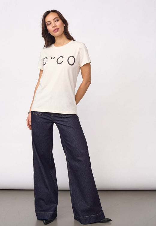 Co´Couture - 33200 Signaturecc New Tee 500100 - 10004 - Pearl T-shirts 