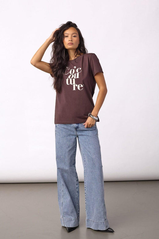 Co´Couture - 43002 Co´Couturecc Tee 500101 - 20015 - Chocolate Plum T-shirts 