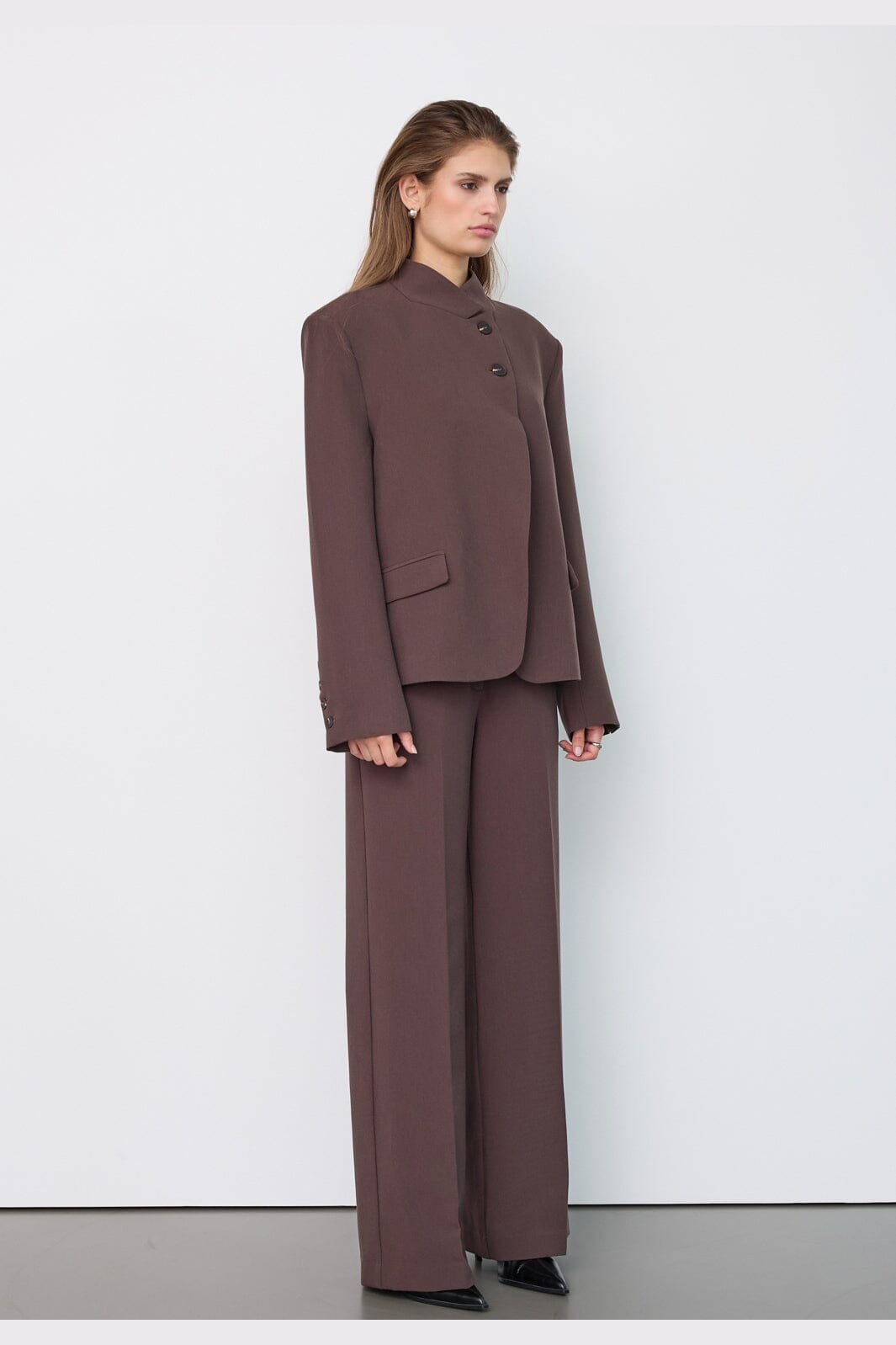 Co´Couture - Acilecc High Collar Blazer 500459 - 20002 - Brown