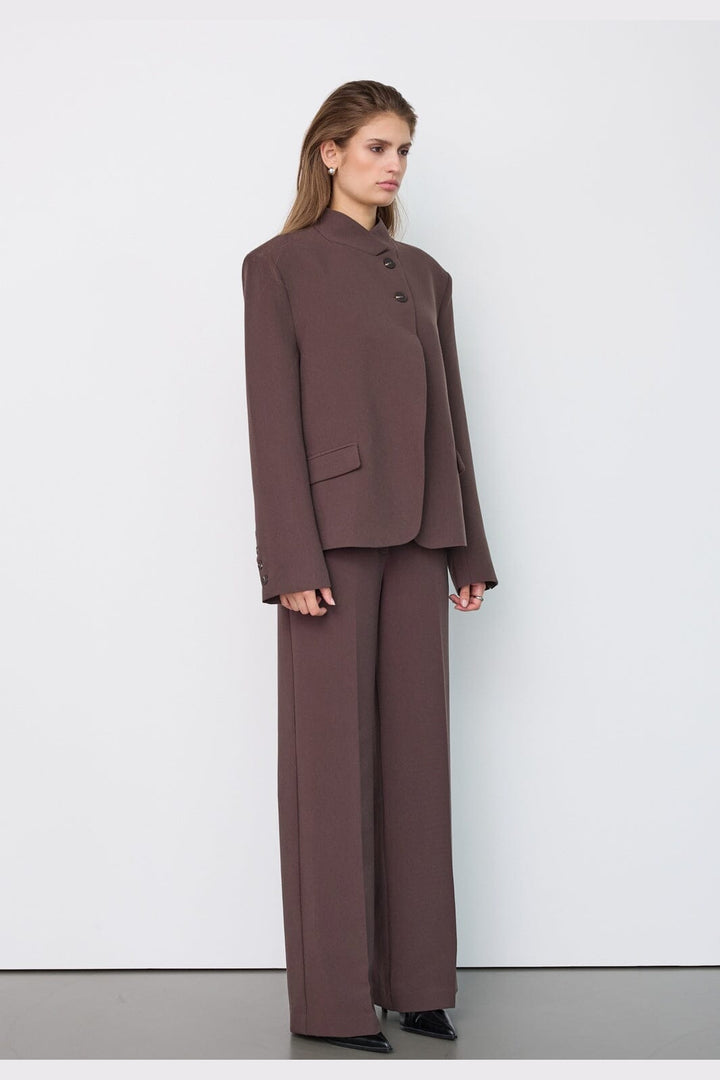 Co´Couture - Acilecc High Collar Blazer 500459 - 20002 - Brown