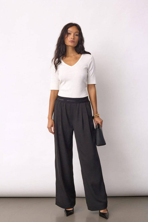 Co´Couture - Alinicc Logo Pant 500148 - 65001 - Black Bukser 