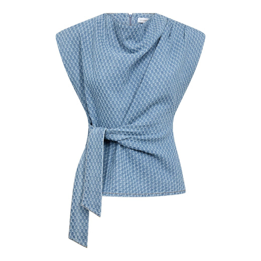 Co´Couture - Antocc Denim Pleat Top 500177 - 45004 - Light Denim T-shirts 