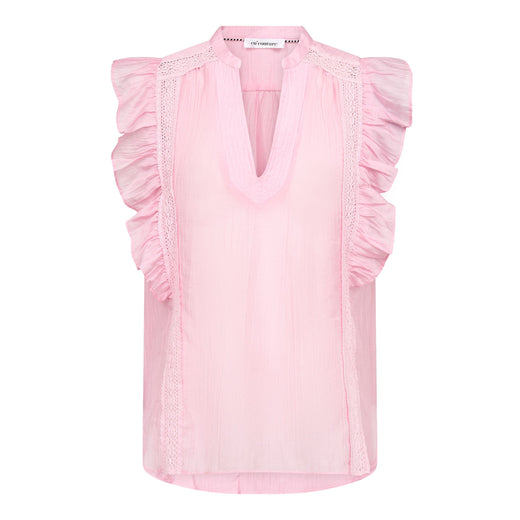 Co´Couture - Avicc Lace Ss V-Top 500168 - 35006 - Rosebloom Toppe 