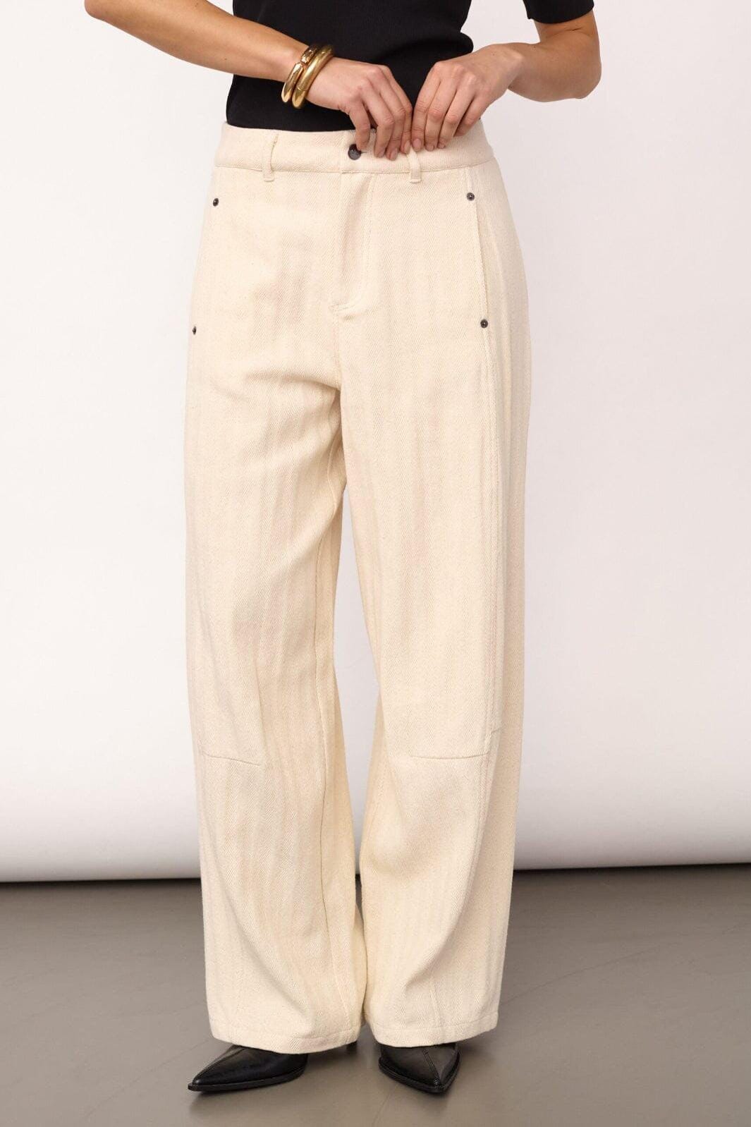 Co´Couture - Calincc Pant 500117 - 10003 - Creme Bukser 