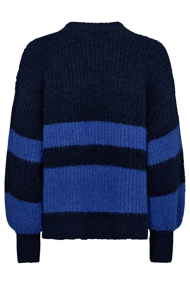 Co´couture - Coraliecc Block Rib Knit 32147 - 120 Navy Strikbluser 