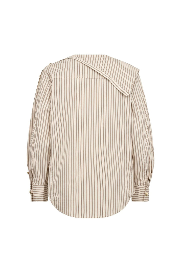 Co´Couture - Dalmacc Asym Button Blouse 500565 - 20016 - Bison