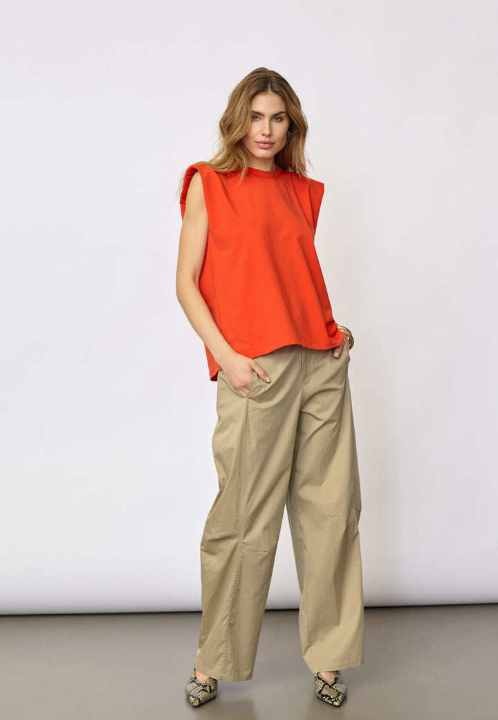 Co´Couture - Eddiecc Tee 43037 - 66 - Flame T-shirts 