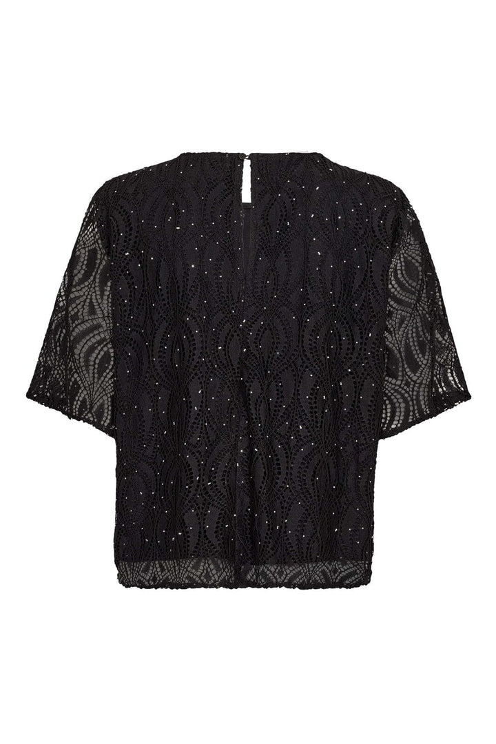 Co´Couture - Ericacc Stone Lace Ss Blouse 500446 - 65001 - Black