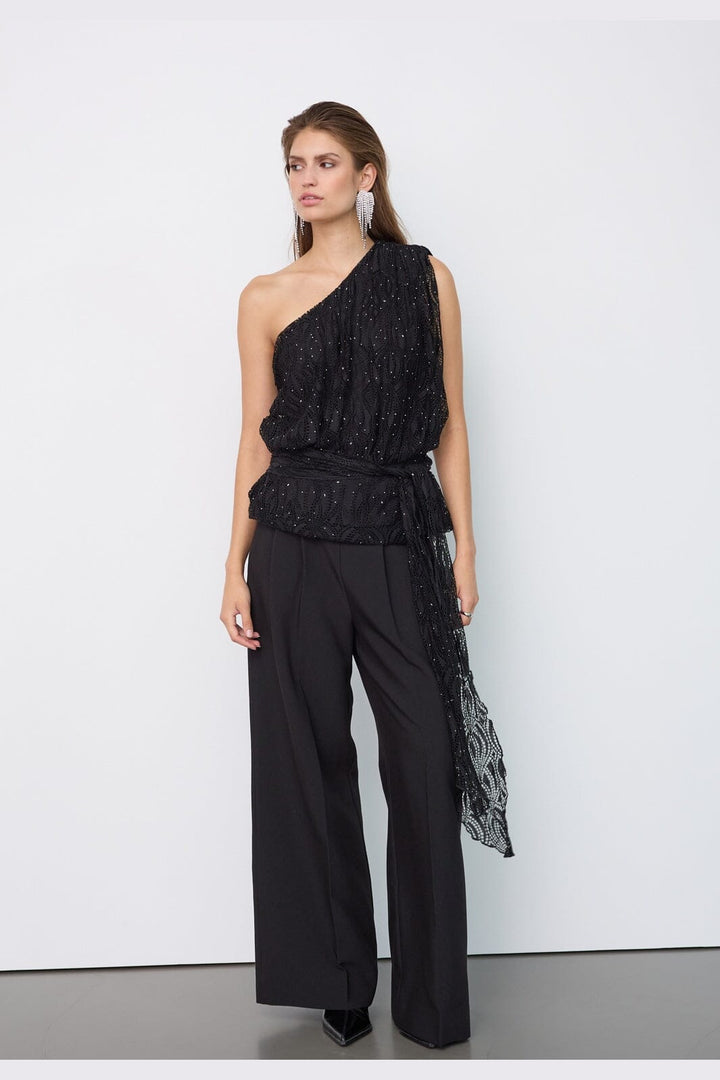 Co´Couture - Ericacc Stone Lace Top 500445 - 65001 - Black