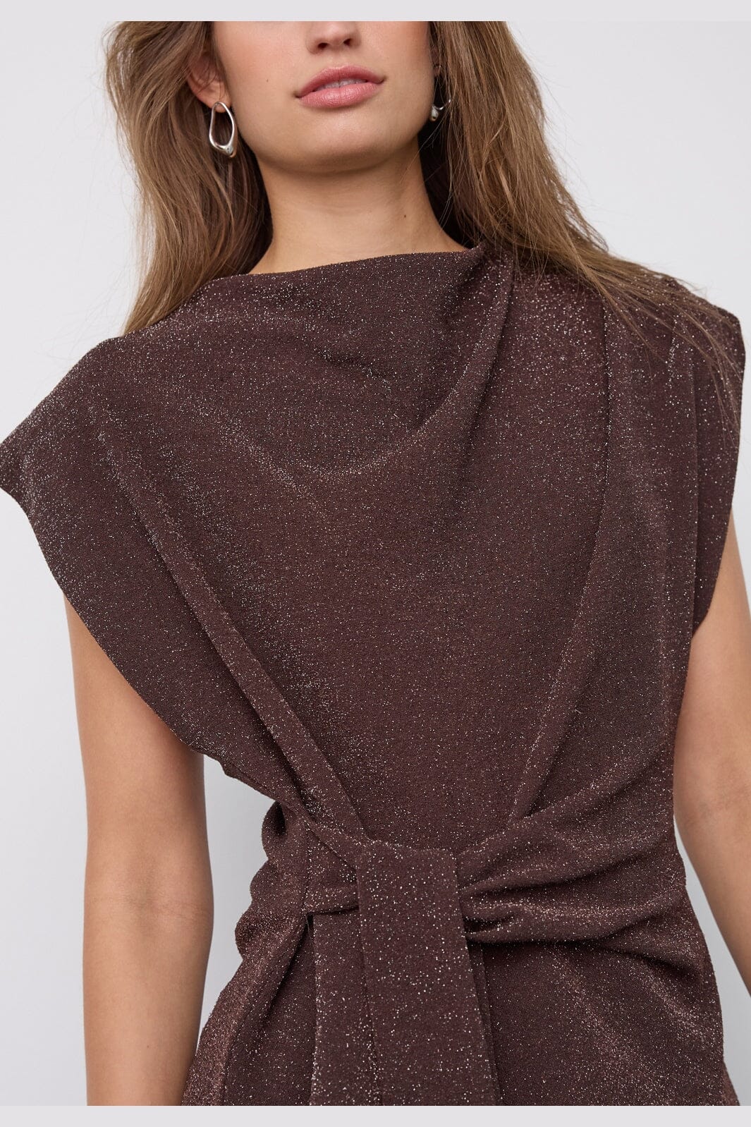 Co´Couture - Esticc Pleat Top 500547 - 20016 - Bison