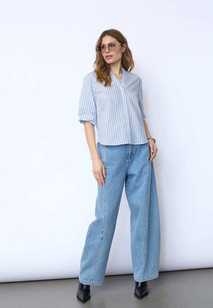 Co´Couture - Felinecc Ss Shirt 45186 - 23 - Pale Blue Skjorter 
