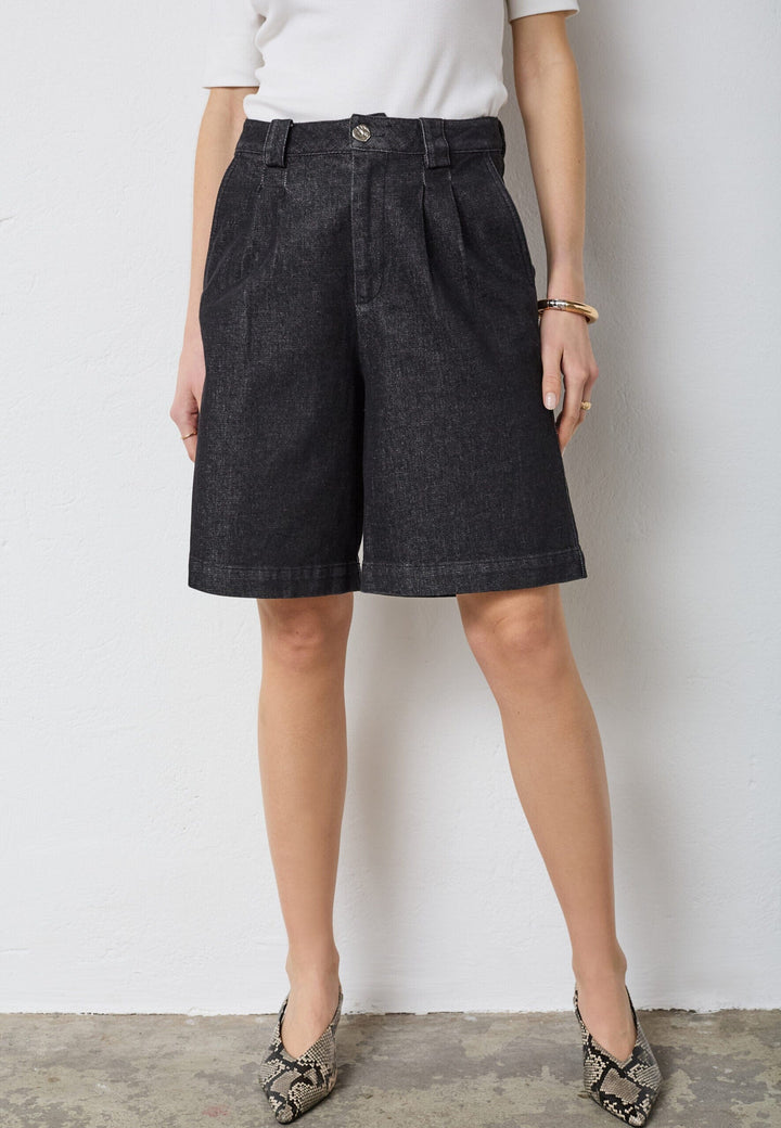 Co´Couture - Helimacc Pleat Shorts 41051 - 96 - Black Shorts 