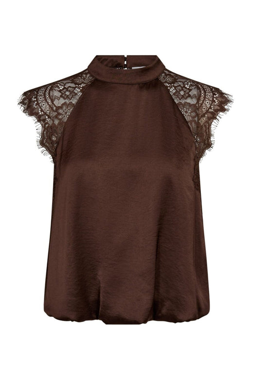 Co´Couture - Iduncc Lace Ballon Top 45185 - 145 - Dark Brown