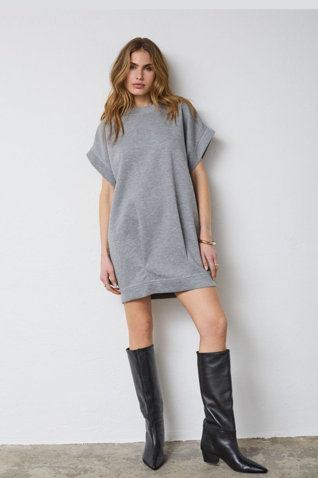 Co´Couture - Lancecc Sweat Dress 46082 - 57 - Grey Melange
