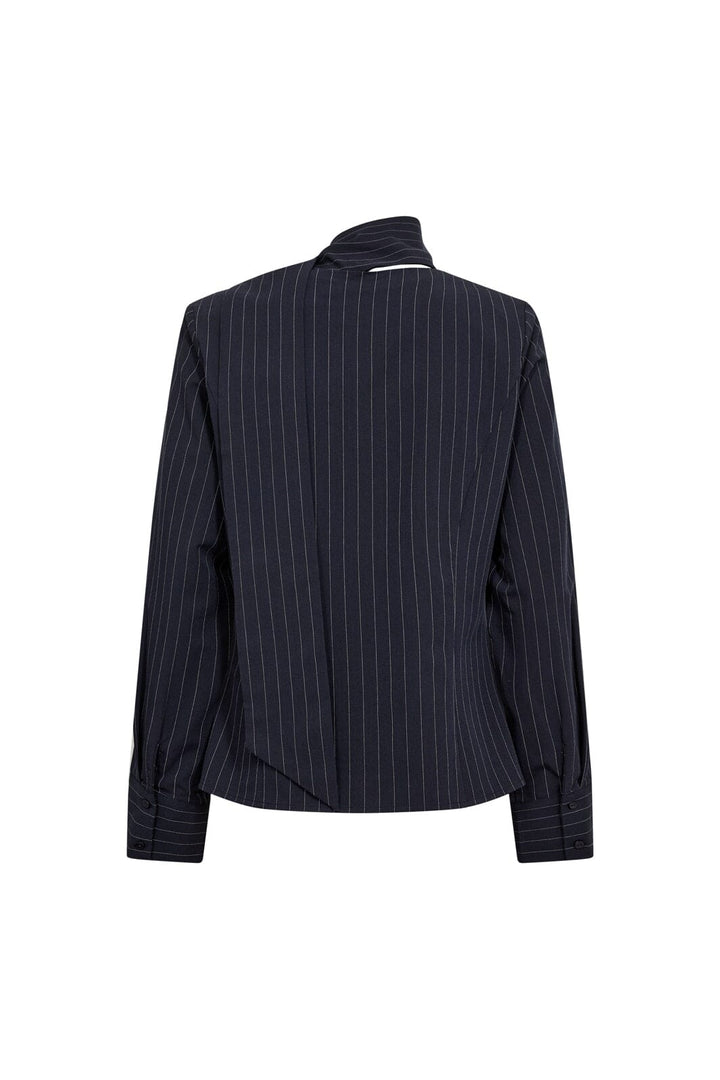 Co´Couture - Licacc Pin Scarf Shirt 500500 - 40007 - Navy