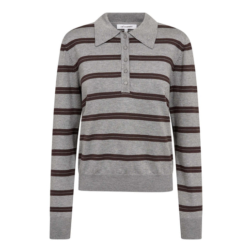 Co´Couture - Luecc Padded Polo Knit 500429 - 20002 - Brown Skjorter 