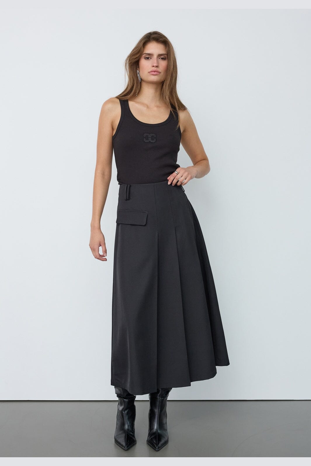 Co´Couture - Lunacc Long Skirt 500512 - 65001 - Black