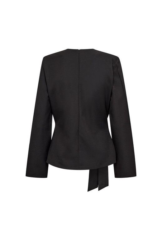 Co´Couture - Lunacc Pleat Tie Blouse 500514 - 65001 - Black