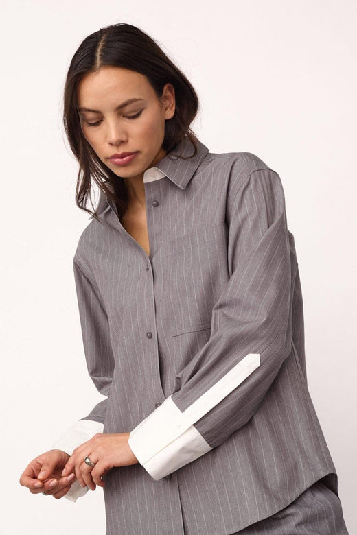 Co´Couture - Pennycc Pin Shirt 500134 - 65003 - Mid Grey Skjorter 