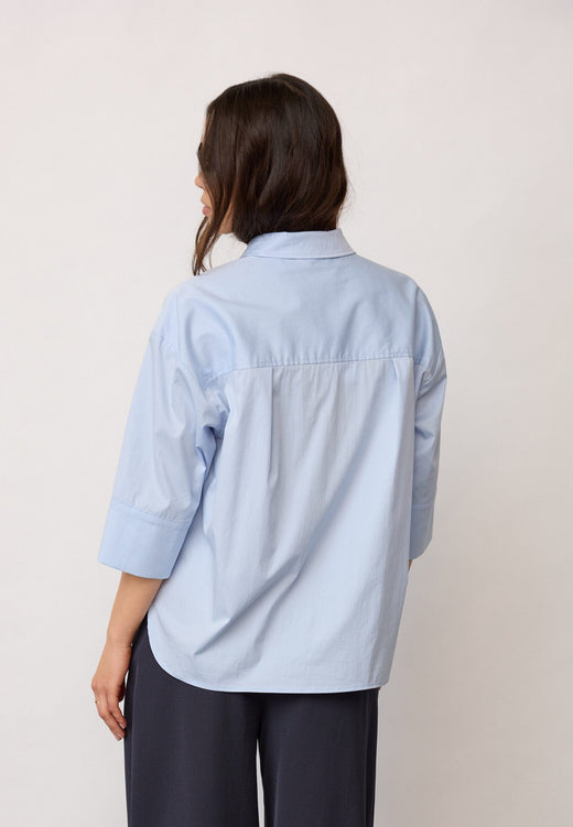Co´Couture - Poppycc V-Blouse 500024 - 40004 - Pale Blue Bluser 