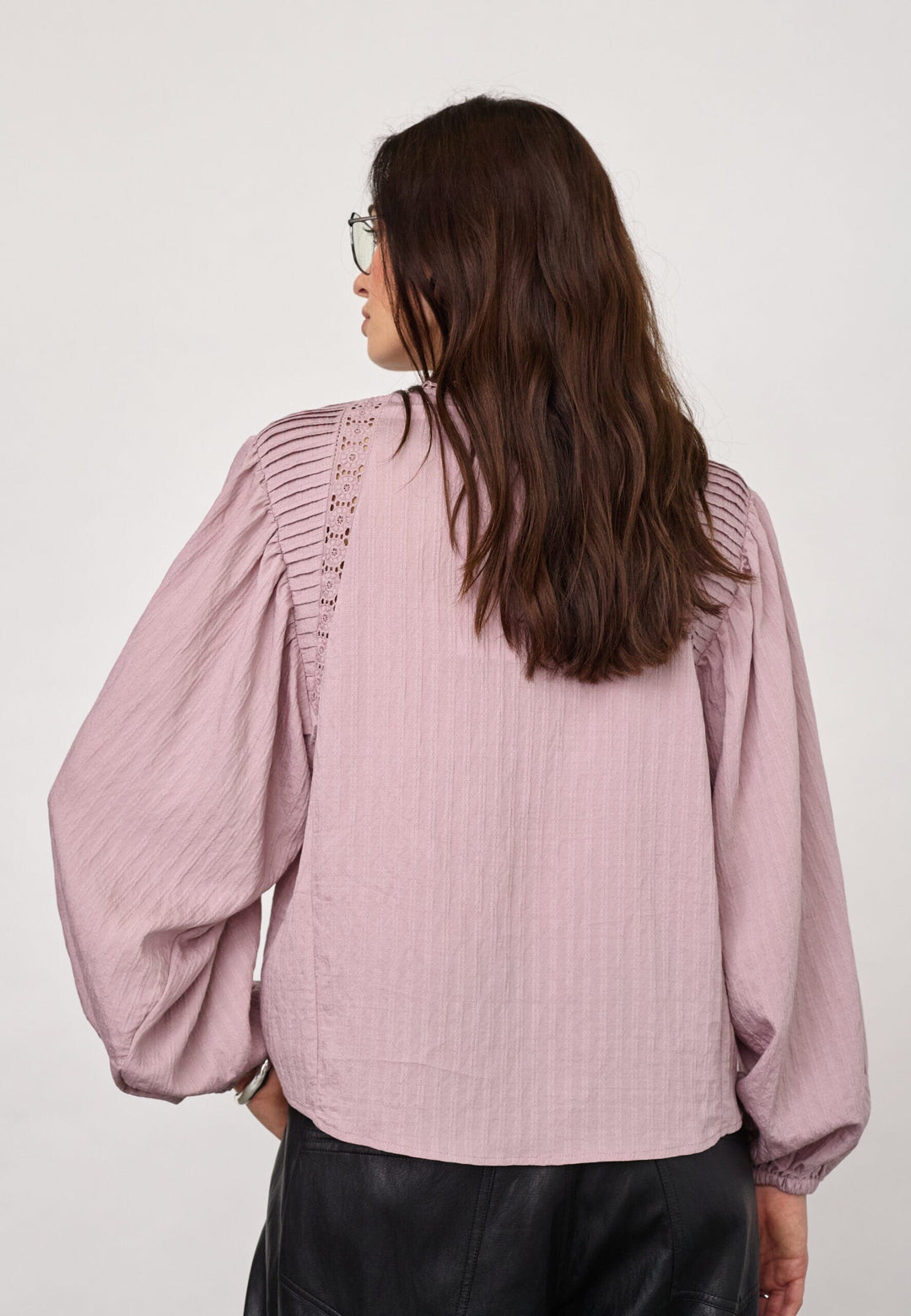 Co´Couture - Sennecc Lace Blouse 500568 - 35007 - Dusty Rose Bluser 
