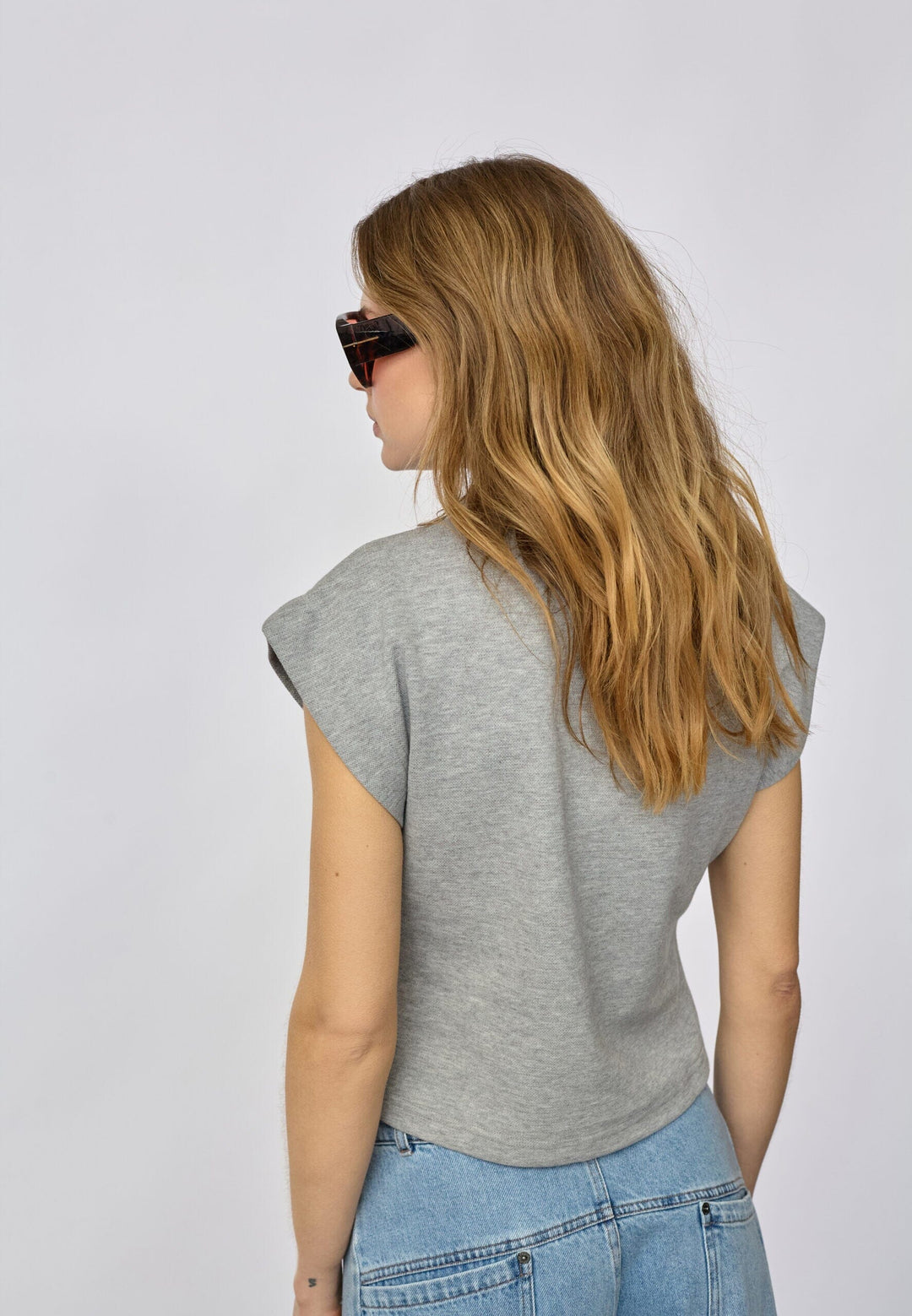 Co´Couture - Sidacc Polo Top 43027 - 57 - Grey Melange T-shirts 