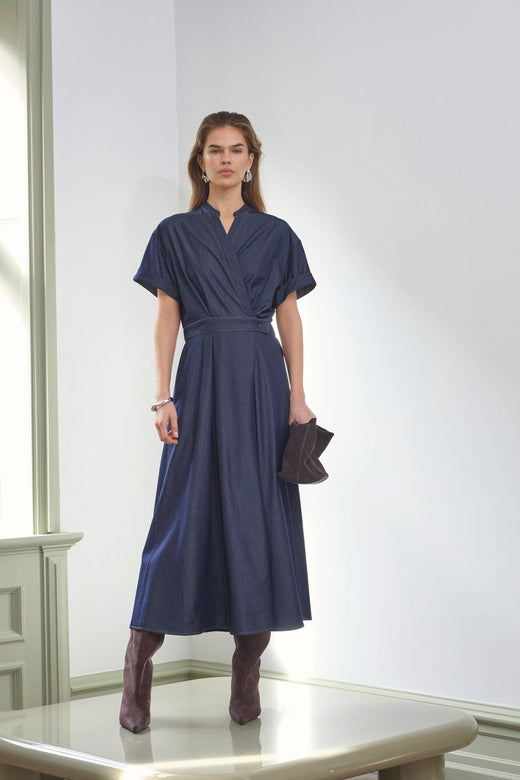 Co´Couture - Terrycc Wrap Ss Dress 500423 - 40007 - Navy Kjoler 