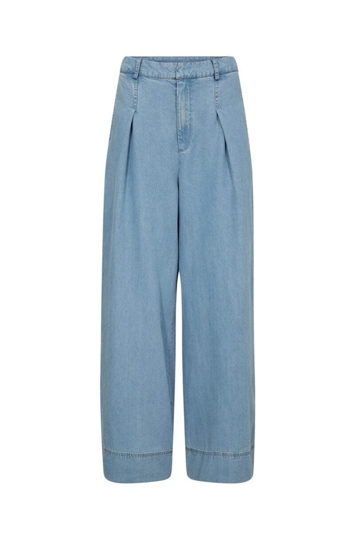 Co´Couture - Tillycc Pleat Pant 41157 - 114 - Fade Denim