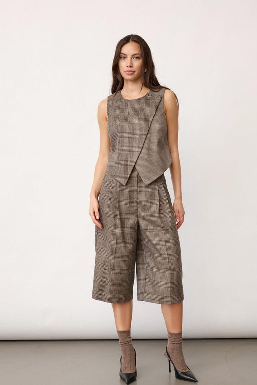 Co´Couture - Veyacc Check Bermuda 500143 - 20002 - Brown Shorts 