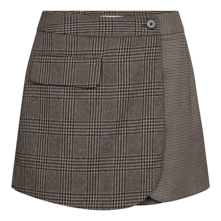 Co´Couture - Veyacc Check Wrap Skort 500141 - 20002 - Brown Nederdele 