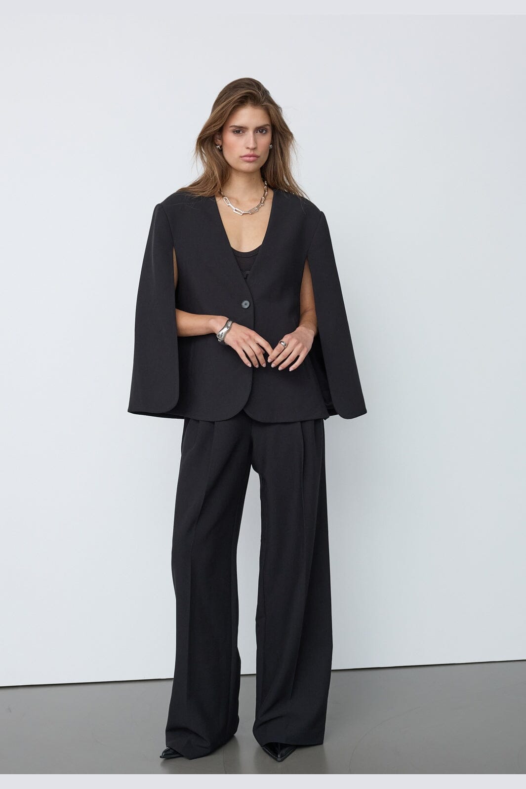 Co´Couture - Volacc Cape Button Blazer 500546 - 65001 - Black