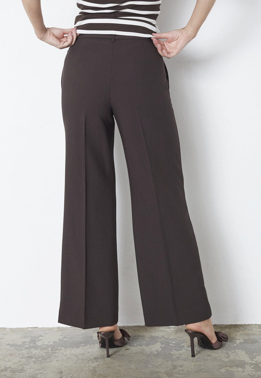Co´Couture - Volacc Wide Pant 31191 - 145 - Dark Brown Bukser 
