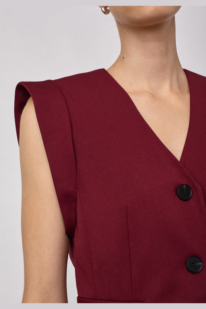 Co´Couture - Volicc Fitted Wing Vest 500287 - 30006 - Berry Red