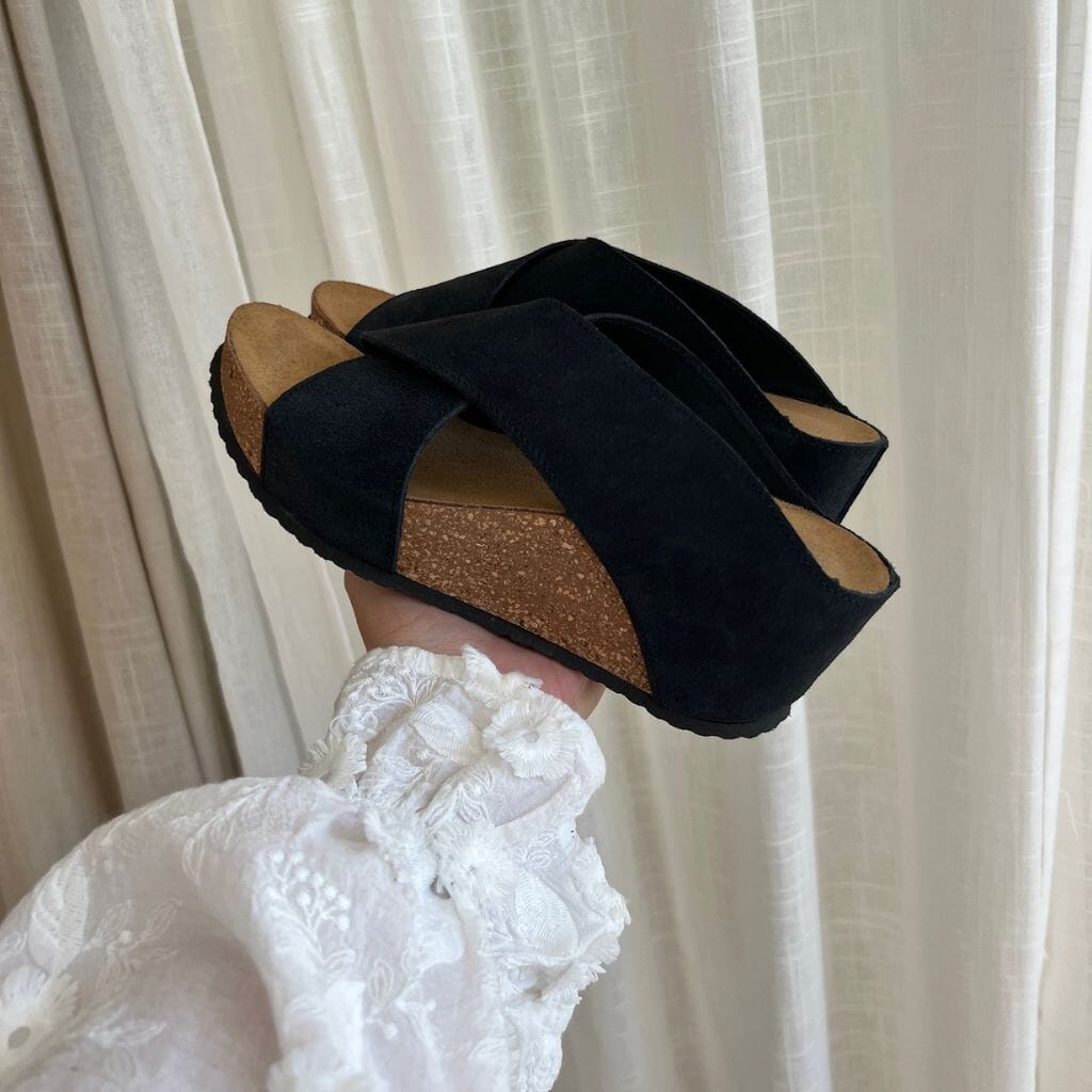 Copenhagen Shoes - Frances 23 Suede - 0001 Black Sandaler 