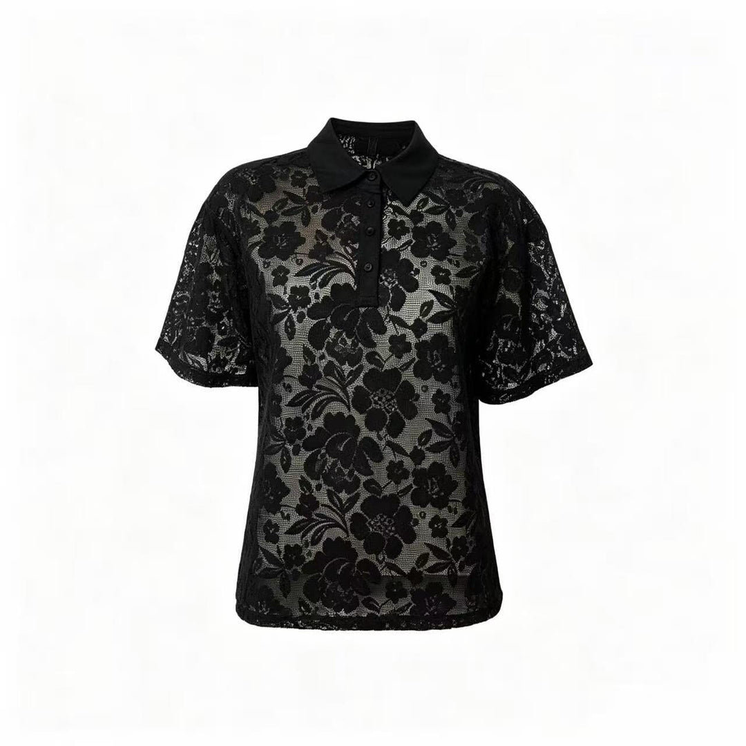 Dear Molly - Broderi Polo Shirt - Black 