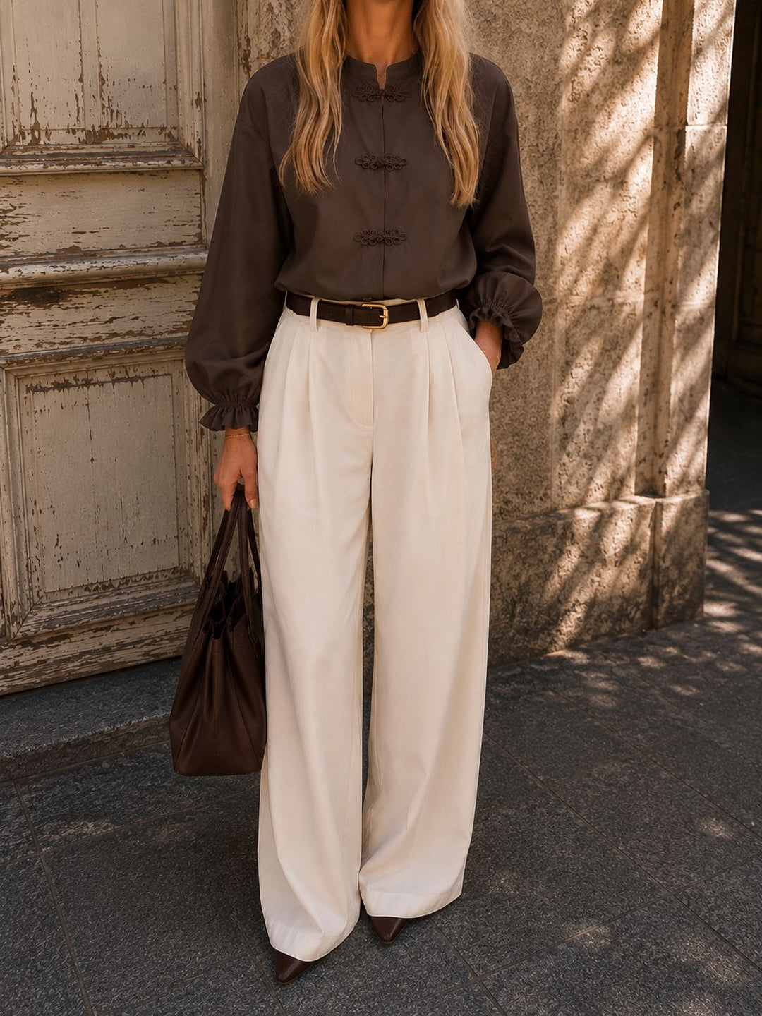 Dear Molly - Jill Shirt Shirt Ch169989c - Brown Skjorter 