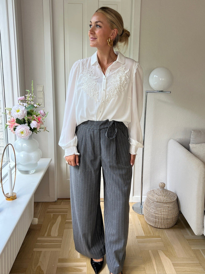 Dear Molly - Lise Pant Pants Ch165147c - Grey Stripe Bukser 