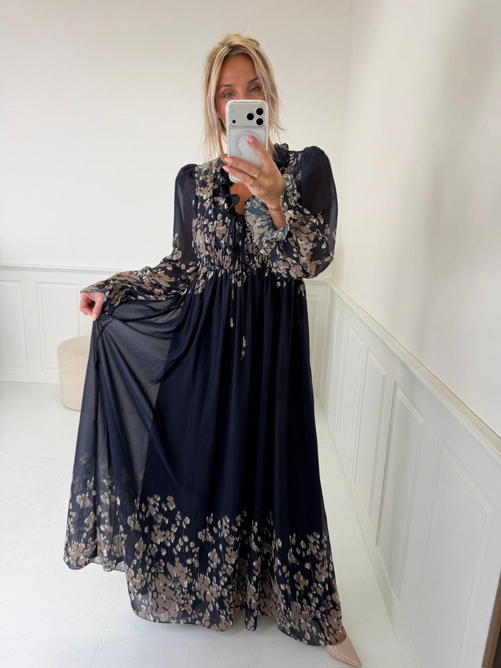 Dear Molly - Sama Dress - Navy / Taupe Kjoler 