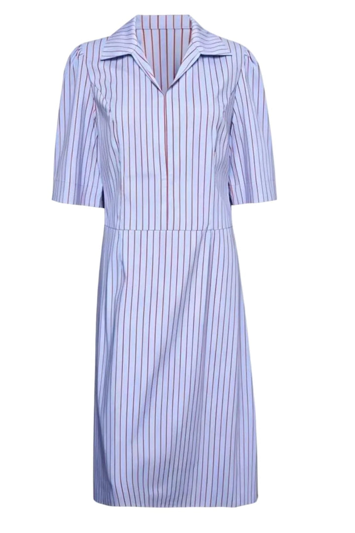Dear Molly - Shirt Dress - Blue And Red Stripe Kjoler 