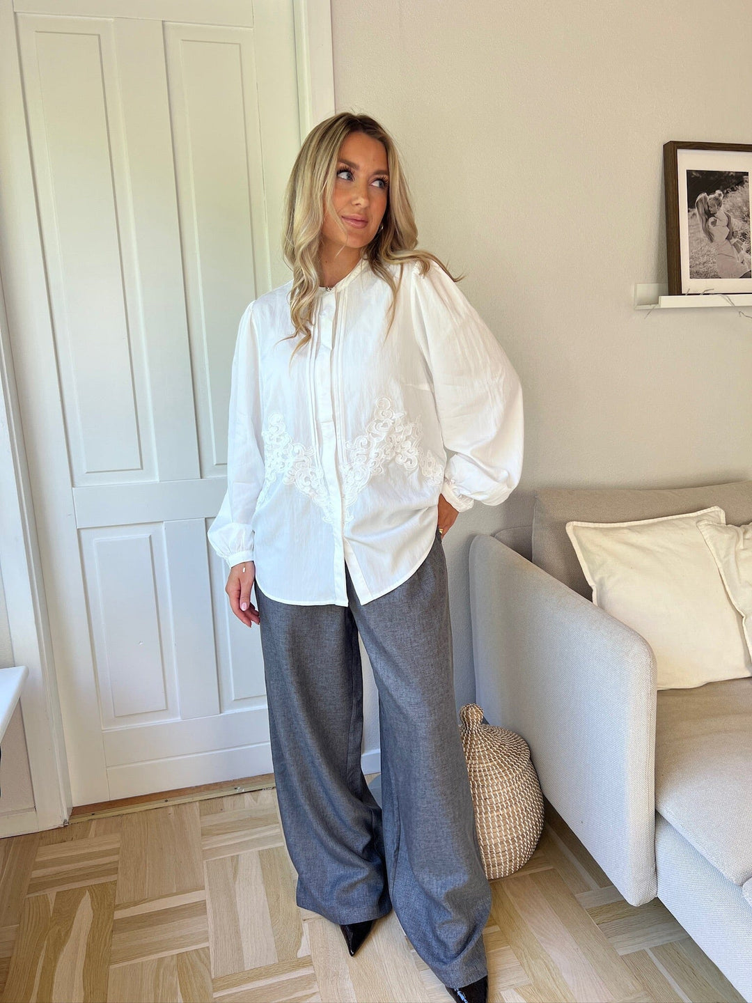 Dear Molly - Suit Pants Wide - Grey Bukser 
