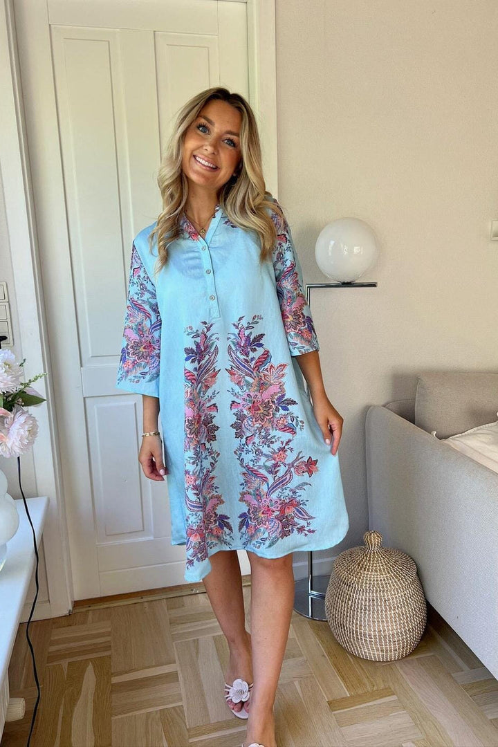 Dear Molly - Tunic Midi Dress - Blue Kjoler 