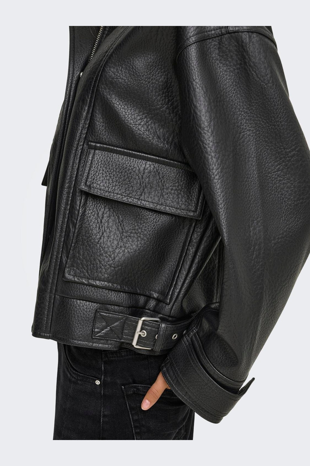 Only - Onlvani Ls Faux Leather Biker Jacket Pn - 5205108 Black