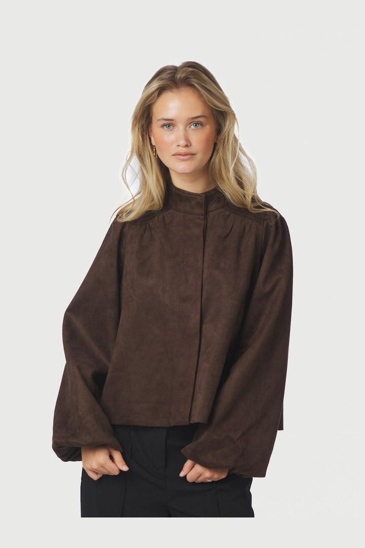 Neo Noir - Tirsa Faux Suede Jacket 168389 - 676 - Dark Brown
